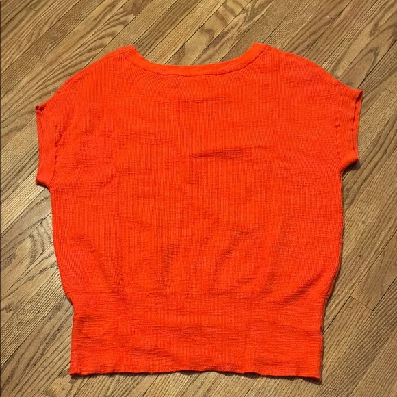 Kaily K Vibrant Orange Crew Neck Sweater Tee - Picture 6 of 10
